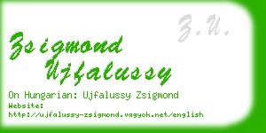 zsigmond ujfalussy business card